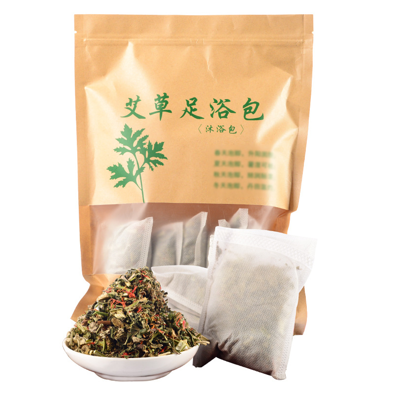 Ai Ye Foot Soak Pack Mugwort Ginger Saffron Herbal Bath Powder 10 Bags x 30g - Image 5