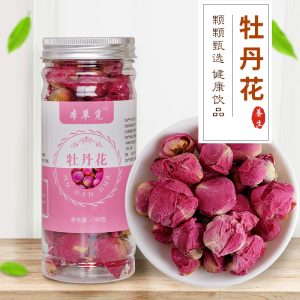 Peony Flower Tea (Paeonia suffruticosa) — Dried Whole Buds & Petals, 40g Can