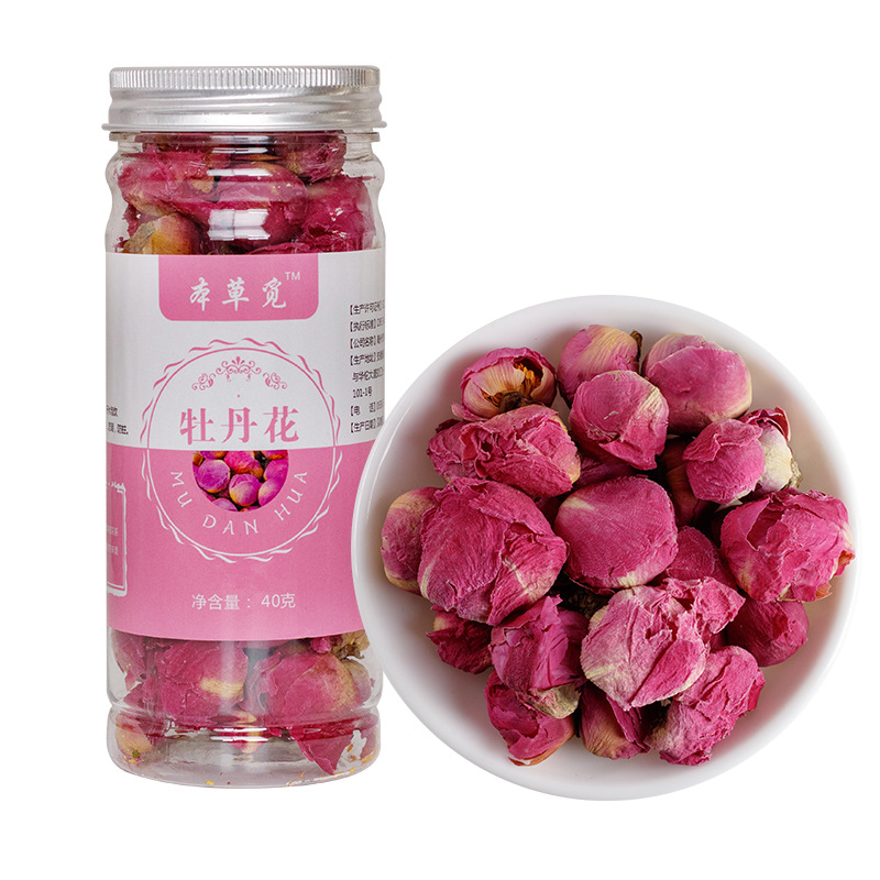 Peony Flower Tea (Paeonia suffruticosa) — Dried Whole Buds & Petals, 40g Can - Image 5