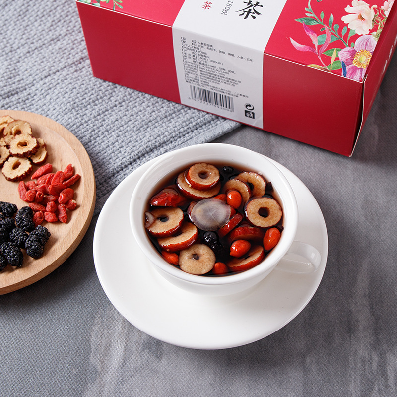 Ginseng Five-Treasure Tea (Ren Shen Wu Bao Cha) — Herbal Blend with Polygonatum & Mulberry - Image 4