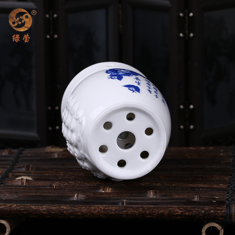 Ceramic Moxibustion Cup Gua Sha Tool Double Layer Warming Massage Device for Home Wellness - Image 4