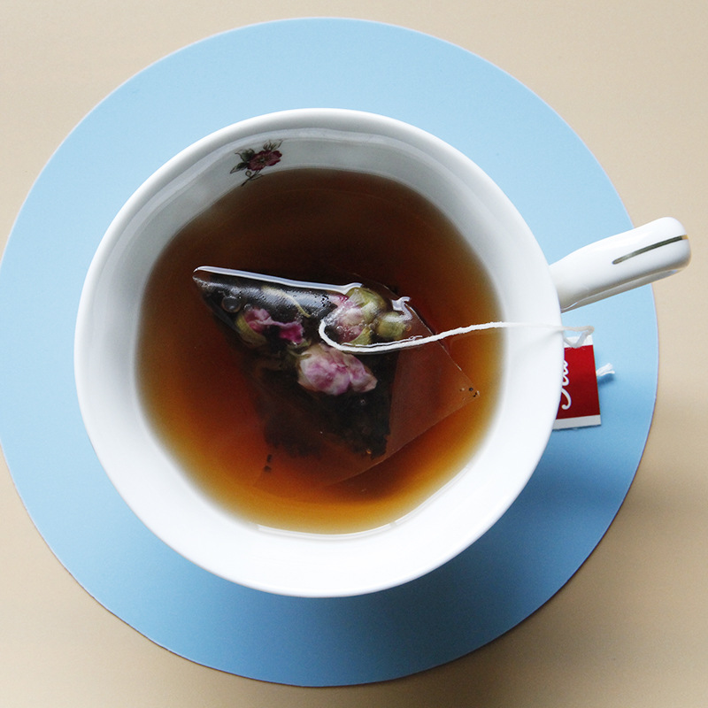 Rose Pu-erh Tea Bags Mei Gui Pu Er 三角茶包 Herbal Flower Tea Blend 45g Sugar Free - Image 2