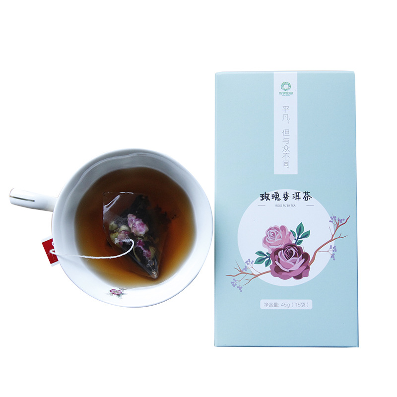 Rose Pu-erh Tea Bags Mei Gui Pu Er 三角茶包 Herbal Flower Tea Blend 45g Sugar Free - Image 5