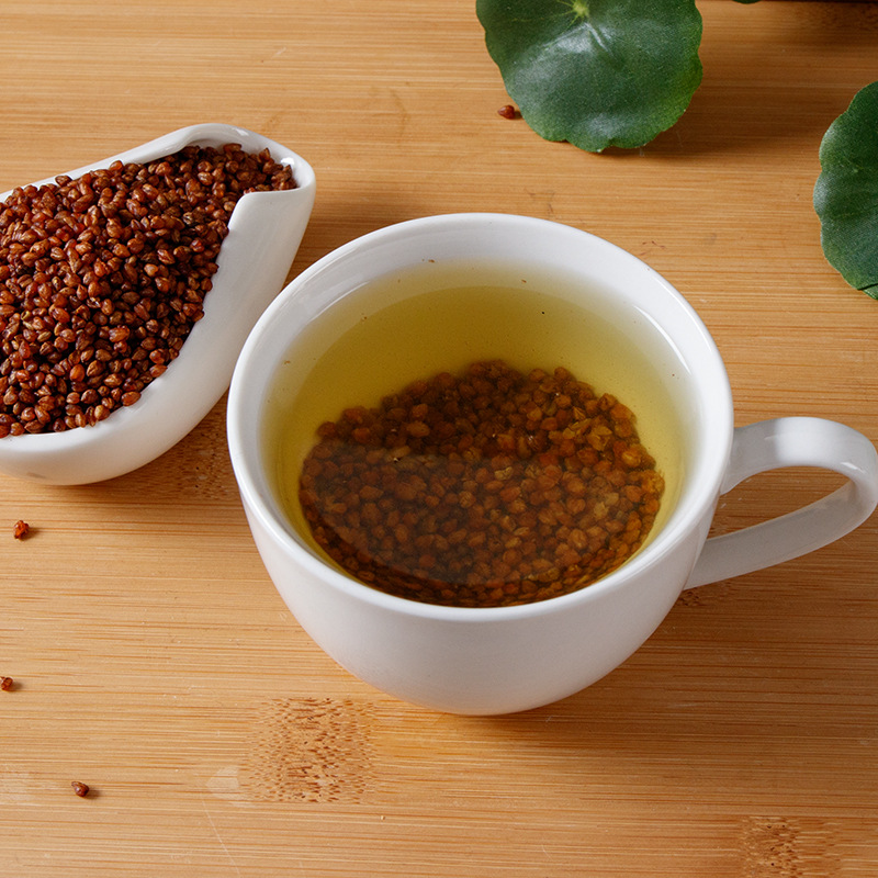 Black Tartary Buckwheat Tea (Fagopyrum tataricum) — Roasted Whole-Plant Herbal Tea, 500g Can - Image 3