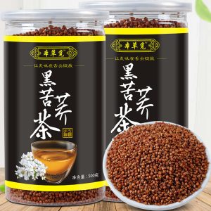 Black Tartary Buckwheat Tea (Fagopyrum tataricum) — Roasted Whole-Plant Herbal Tea, 500g Can