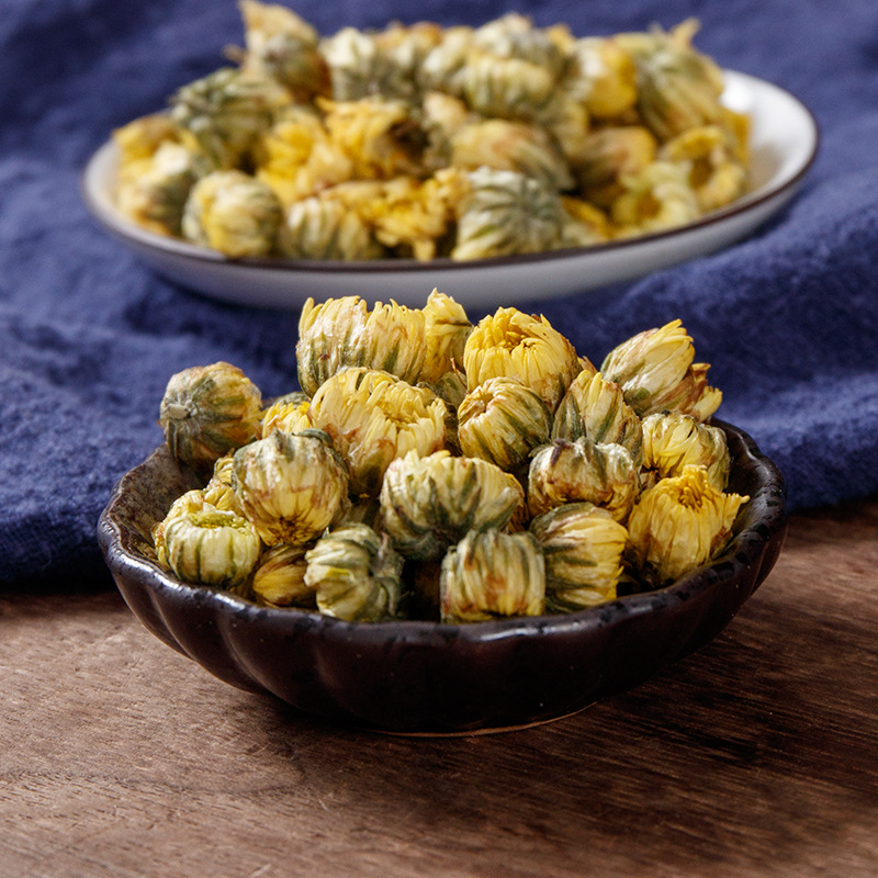 Tai Ju Chrysanthemum Tea (Chrysanthemum morifolium) — Dried Flower Buds, 100g Loose Leaf - Image 2