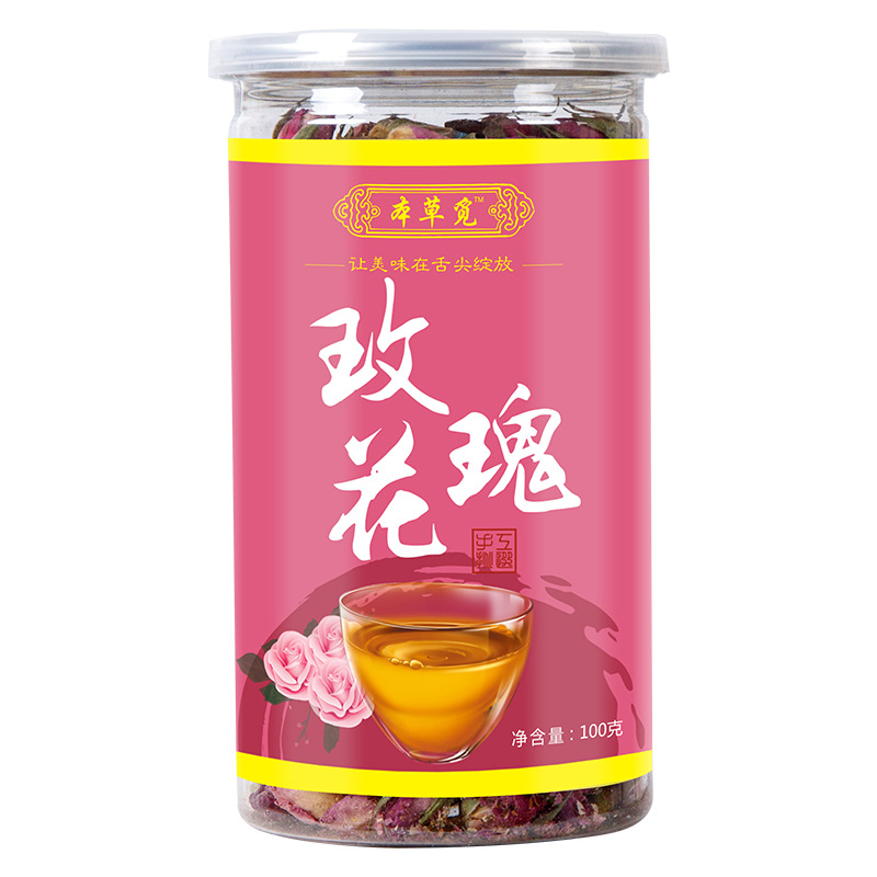 Rose Bud Tea (Rosa rugosa) — Dried Double-Petal Red Rose Flower Tea, 100g Jar - Image 4