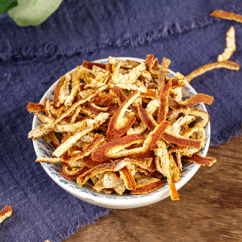 Chen Pi Tea (Citrus reticulata) — Dried Aged Tangerine Peel Slices, 160g Jar for Brewing - Image 2