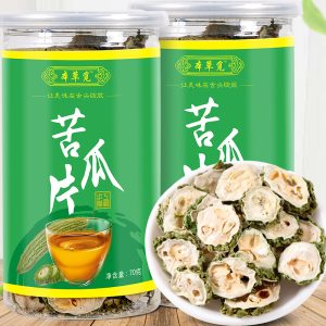 Bitter Melon Slices (Momordica charantia) — Dried Ku Gua Herb for Tea, 70g Jar
