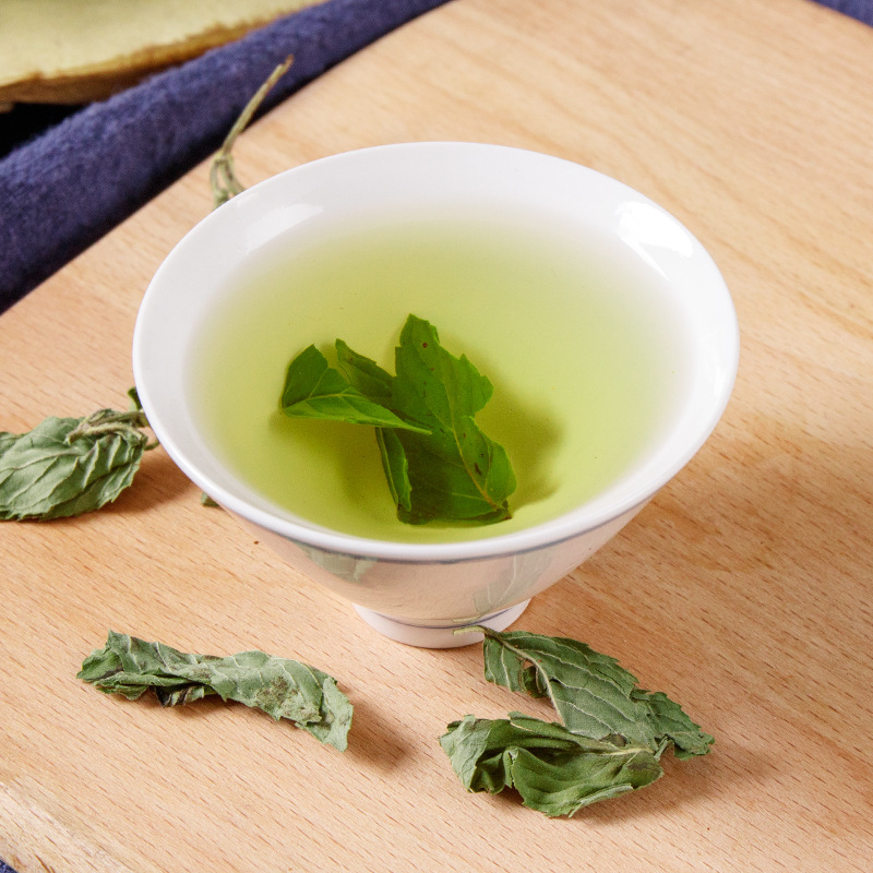Mint Leaf Tea (Mentha haplocalyx) — Dried Bo He Leaves, 45g Jar, Fresh Aromatic Herbal Tea - Image 2
