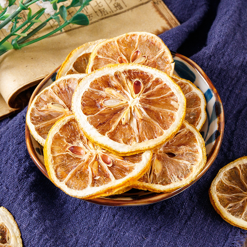 Dried Lemon Slices (Citrus limon) — Unsweetened Sichuan Lemon Tea, 100g Jar - Image 2