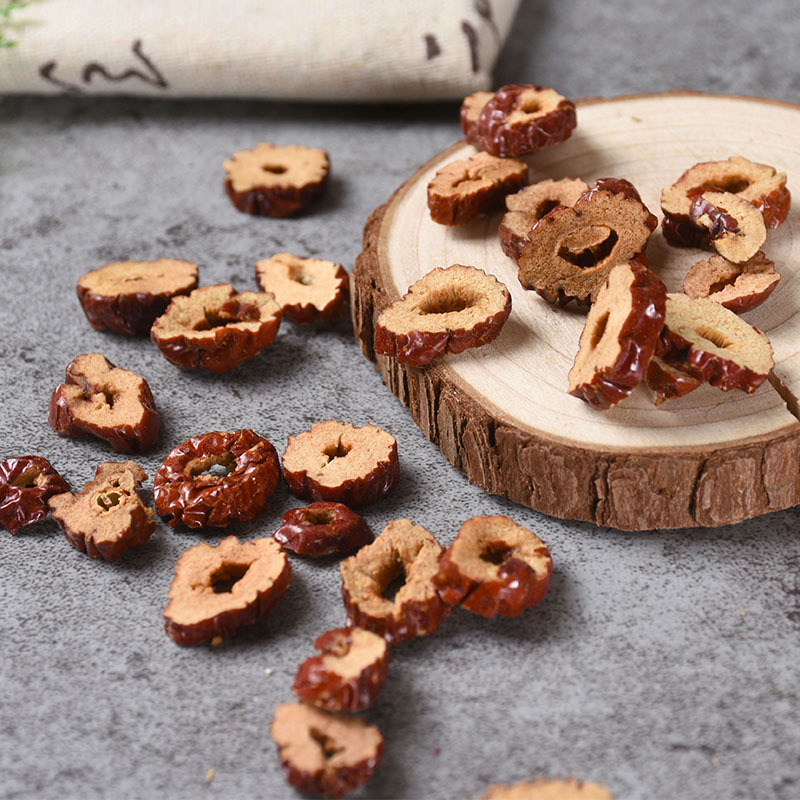 Seedless Red Jujube Slices (Ziziphus jujuba) — Dried Xinjiang Jujube Rings for Tea & Congee - Image 2