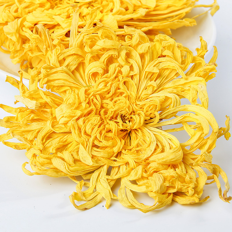 Golden Silk Chrysanthemum Tea Large Blooms Jin Si Huang Ju One Flower Per Cup Individually Bagged 500g - Image 4