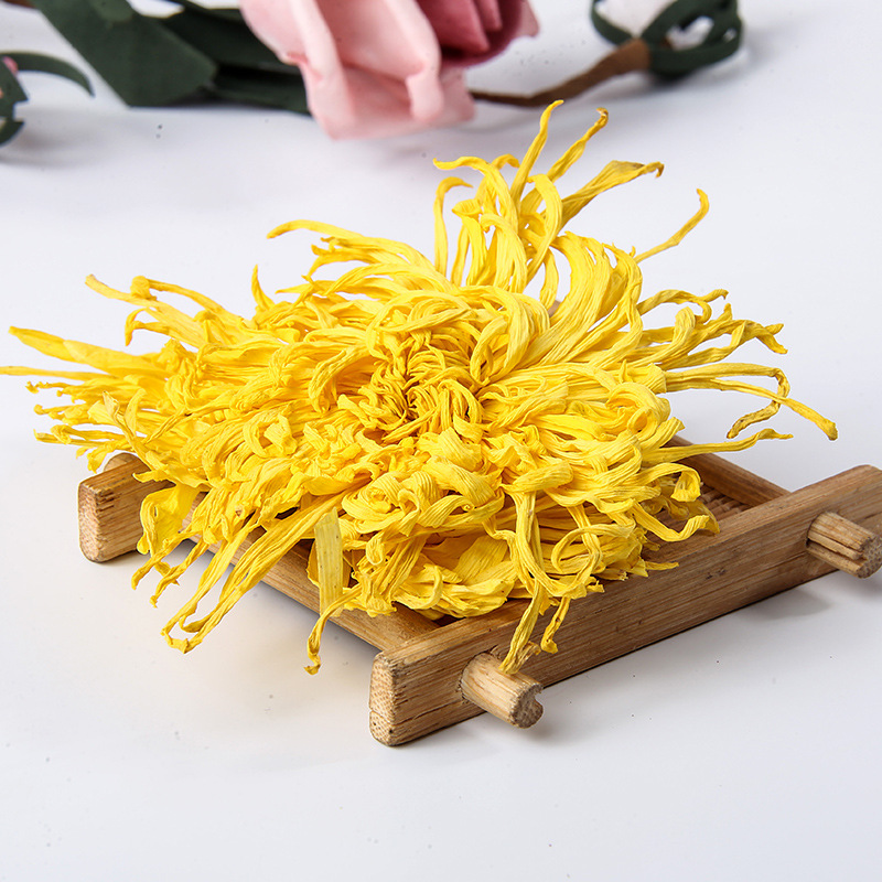 Golden Silk Chrysanthemum Tea Large Blooms Jin Si Huang Ju One Flower Per Cup Individually Bagged 500g - Image 2