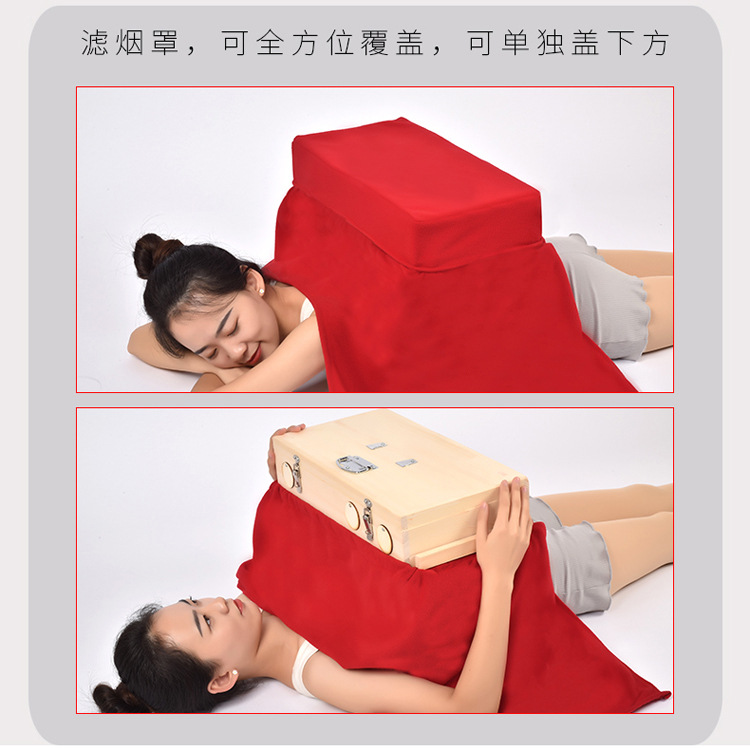 Multi-Position Wooden Moxibustion Box Large Portable Ai Jiu 灸 Warmer for Waist Abdomen and Full Body Home Use - Image 3