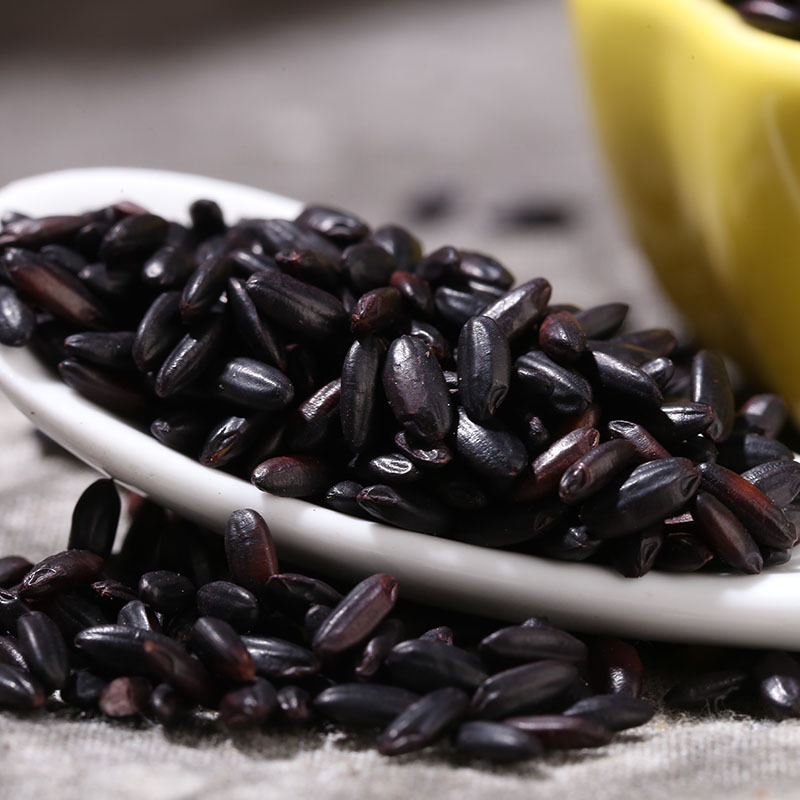 Roasted Black Rice He Mi Low Temperature Baked Whole Grain for Porridge Drinks and Culinary Use 500g Pack - Image 2