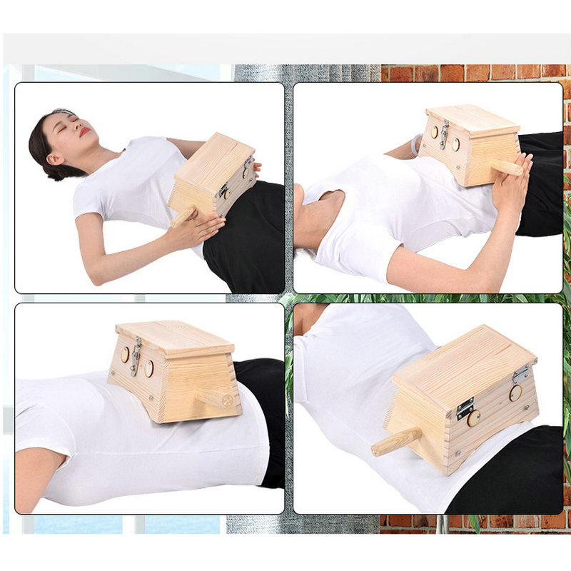 Wooden Moxibustion Box Flip-Top 6-Hole Waist and Abdomen Warming Device Portable Ai Jiu Tool - Image 2