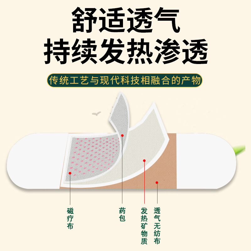 Self-Heating Mugwort Moxa Patch Steam Warm Neck Knee Waist Abdominal Herbal Heat Patch - Image 2
