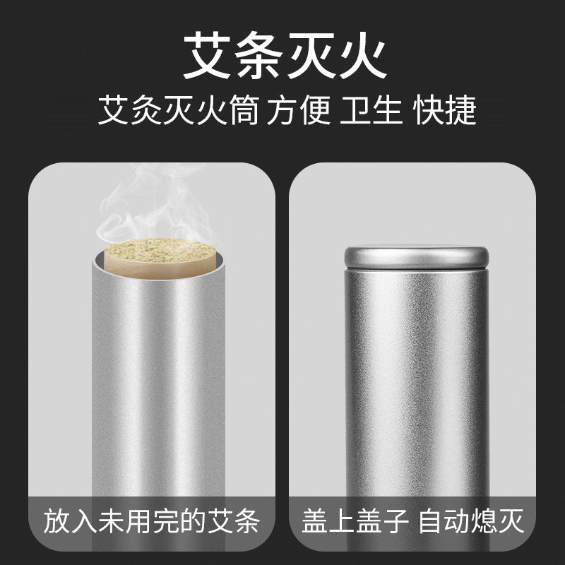 Stainless Steel Moxa Stick Extinguisher Tube 7.0 Thickened Home Moxibustion Tool for 7x20cm Moxa Rolls - Image 2