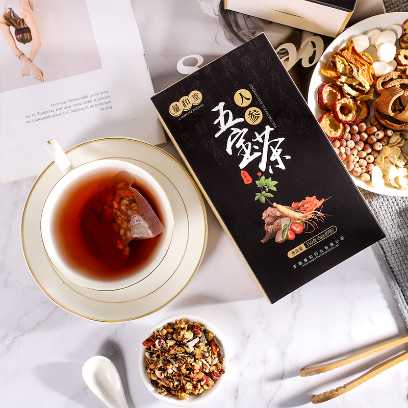 Ginseng Five Treasure Tea Wu Bao Cha Herbal Blend Tea Bags 150g 30 Sachets Daily Wellness - Image 4