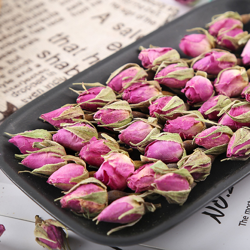 French Rose Buds (Rosa gallica) — Dried Double-Petal Pink Rose Tea, 500g Loose Bulk - Image 2