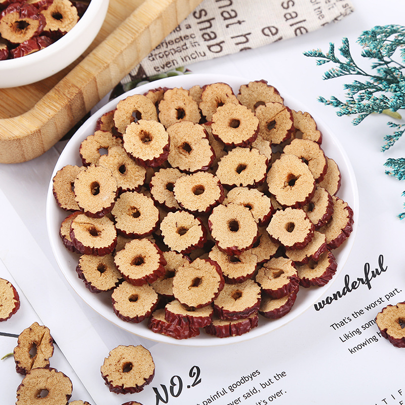 Xinjiang Red Jujube Slices (Ziziphus jujuba) — Seedless Dried Jujube Rings for Tea & Soup - Image 2