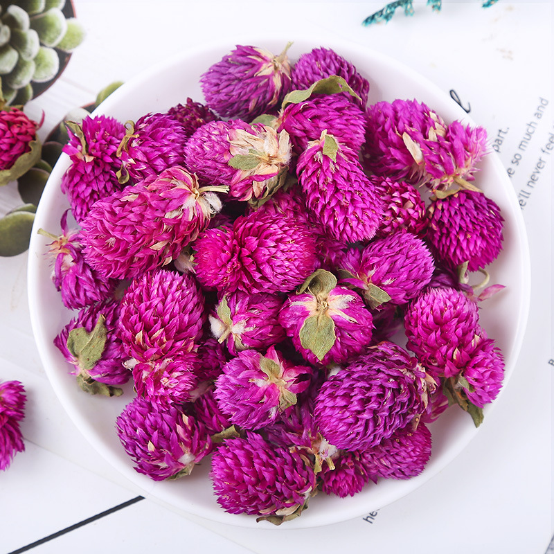 Qian Ri Hong Dried Flowers (Gomphrena globosa) — Yunnan Globe Amaranth Herbal Tea, 500g Loose - Image 2