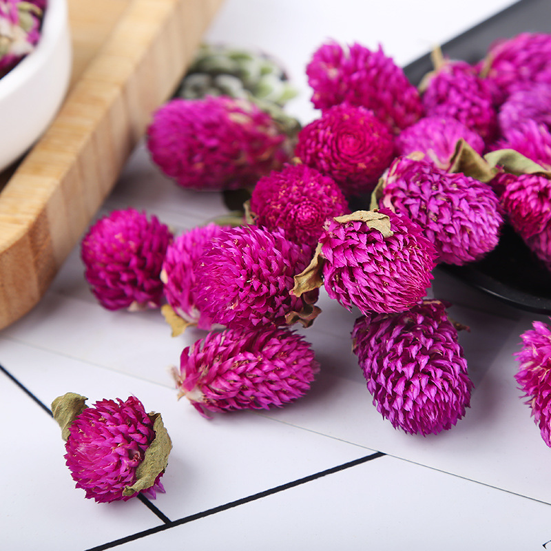 Qian Ri Hong Dried Flowers (Gomphrena globosa) — Yunnan Globe Amaranth Herbal Tea, 500g Loose - Image 4