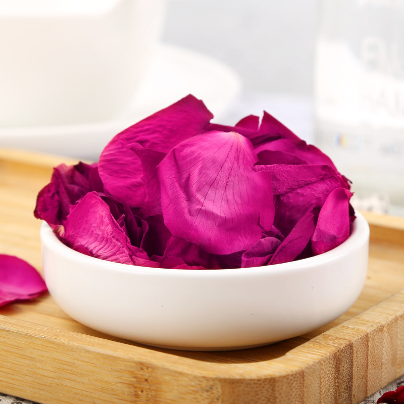 Yunnan Red Rose Petals (Rosa rugosa) — Dried Edible Rose Petals for Tea, Bath & Foot Soak - Image 2