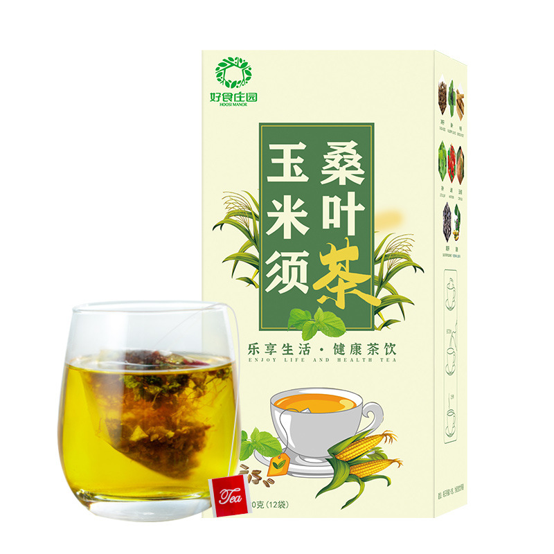 Corn Silk Mulberry Leaf Tea Yu Mi Xu Sang Ye Cha 90g Pyramid Tea Bags Sugar Free Herbal Blend - Image 5