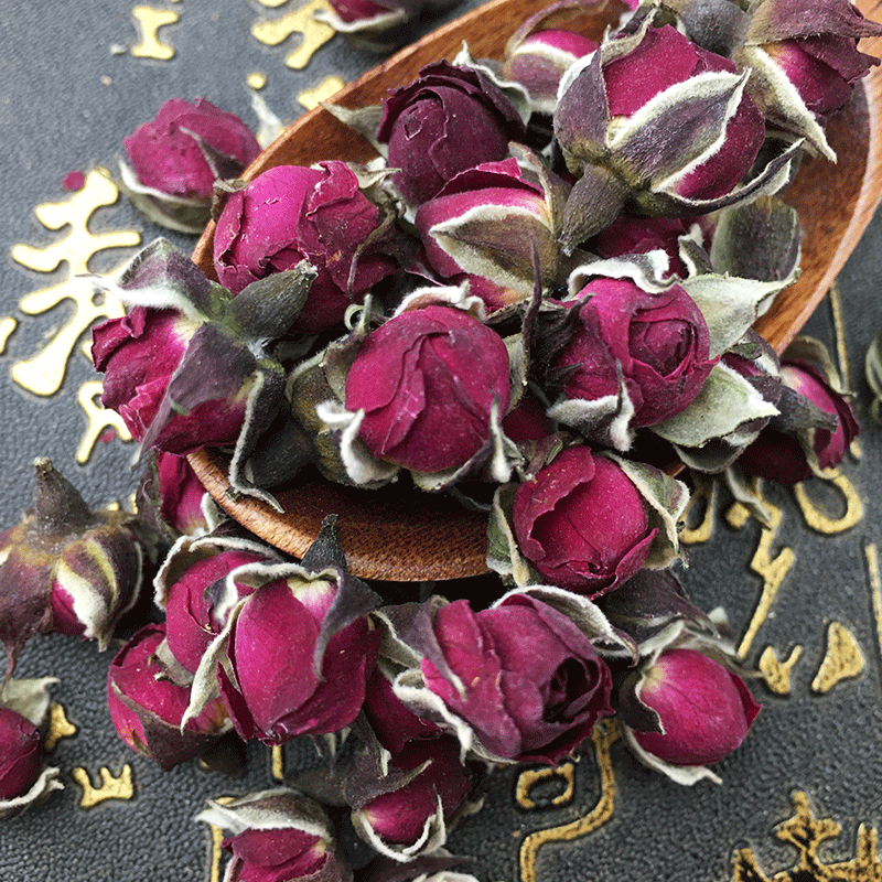 Golden Edge Rose Buds Jin Bian Mei Gui Dried Whole Flowers 500g Loose Herbal Tea - Image 3