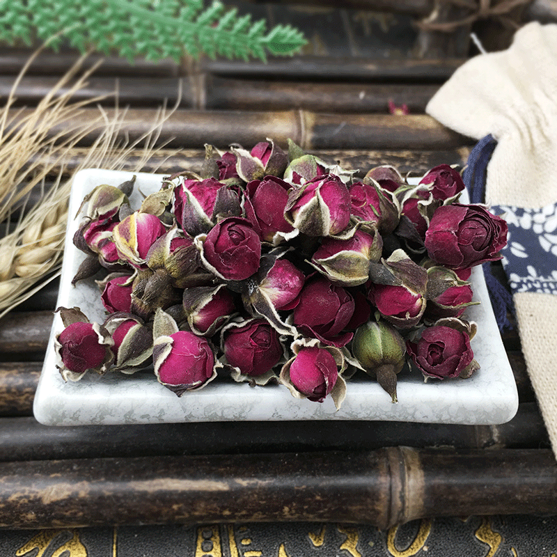 Golden Edge Rose Buds Jin Bian Mei Gui Dried Whole Flowers 500g Loose Herbal Tea - Image 2
