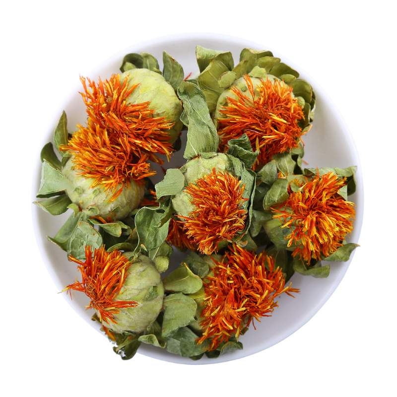 Cao Hong Hua (Carthamus tinctorius) — Dried Safflower Whole Flowers, Food Herb for Tea & Soup - Image 5