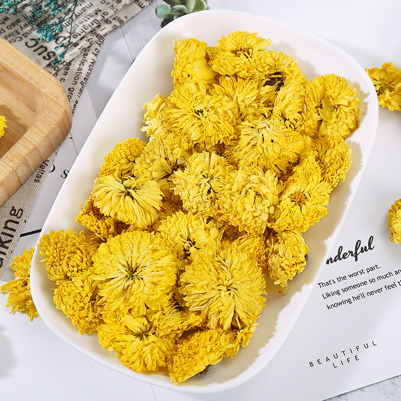 Wuyuan Imperial Chrysanthemum (Chrysanthemum morifolium) — Dried Golden Chrysanthemum Tea, 500g Loose - Image 4