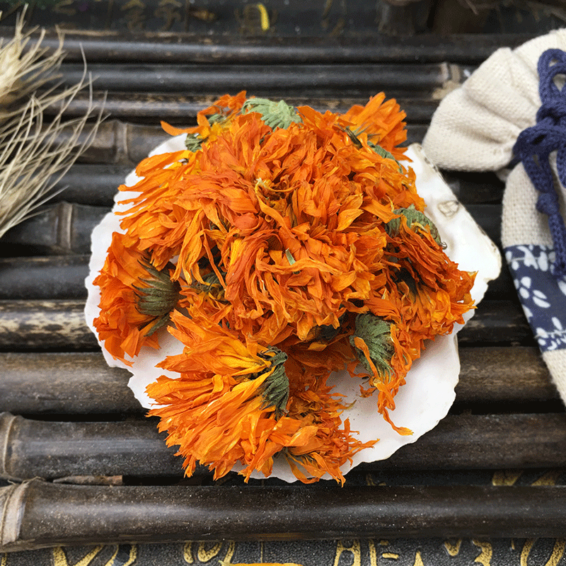 Dried Calendula Flowers Jin Zhan Ju Whole Loose Blossoms 500g for Herbal Tea and Infusions - Image 4