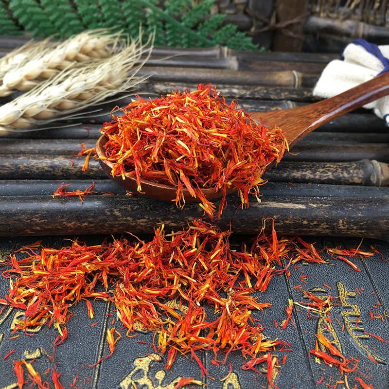 Dried Safflower Hong Hua Whole Flowers 1 Jin Bulk Xinjiang Raw Herb for Foot Soak and Decoction - Image 2