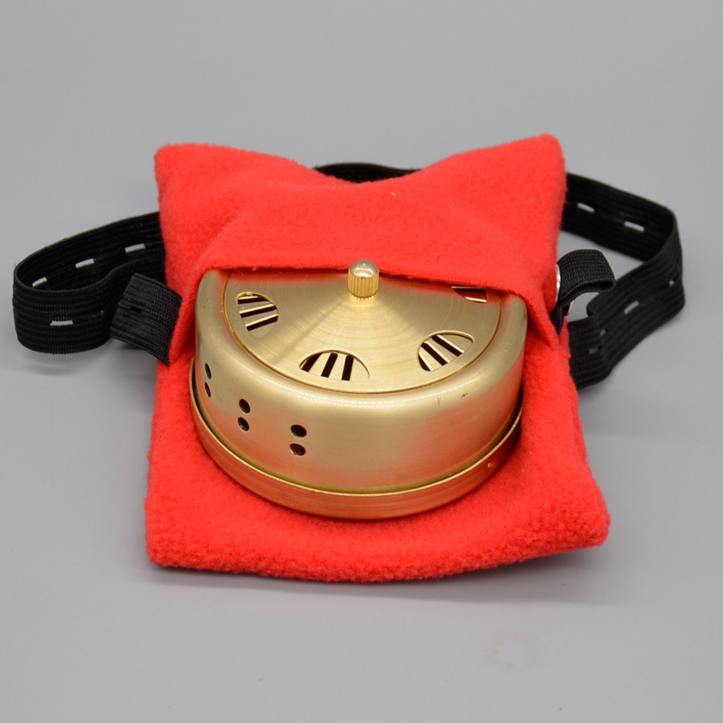 Pure Copper Moxibustion Box Portable Ai Jiu Warming Device for Home Wellness 8cm Base - Image 3