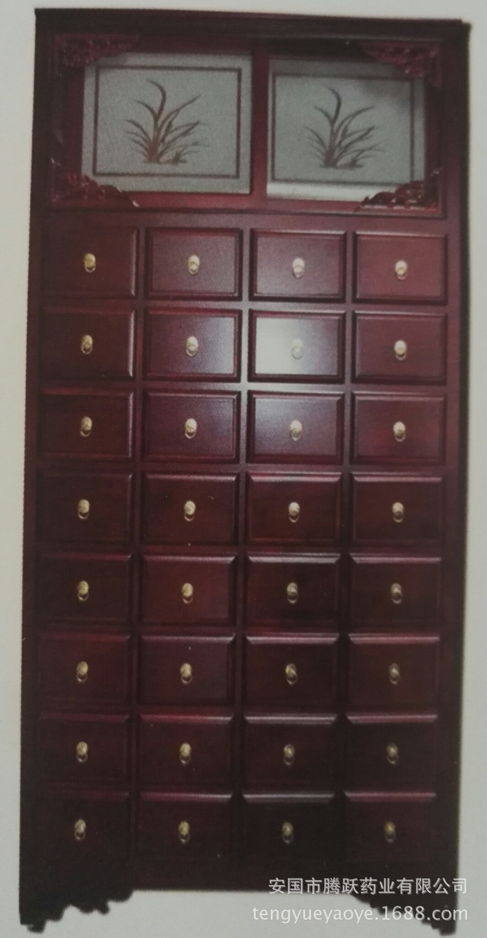 Traditional Chinese Medicine Cabinet Solid Wood Herb Storage Chest Custom Sizes for Clinics Pharmacies - Image 2