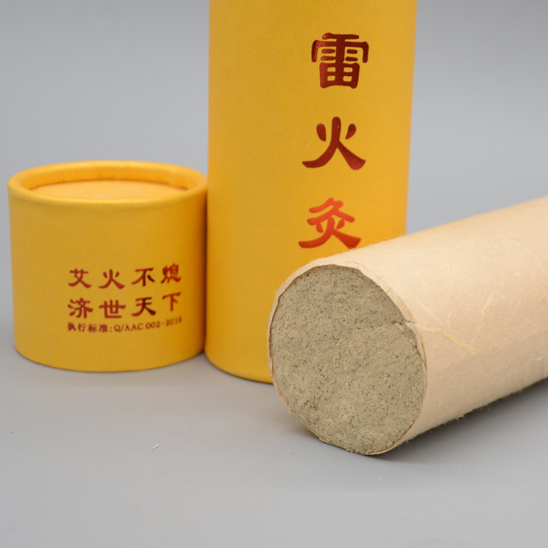 5-Year Aged Moxa Sticks 4cm Thick Ai Tiao 艾条 for Warming Moxibustion Home Wellness 20cm Length - Image 2