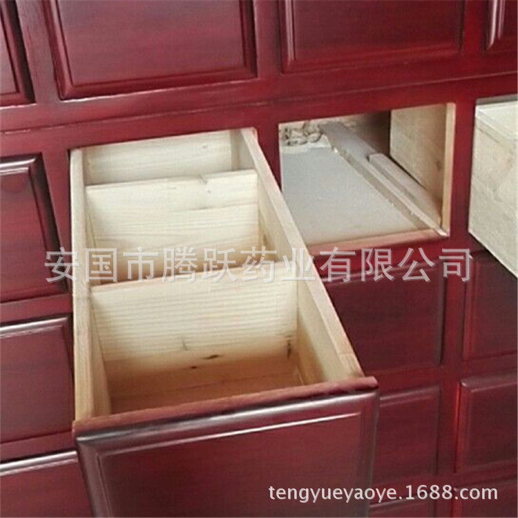 Solid Camphor Pine Chinese Medicine Cabinet 53 Drawers Chestnut Red Custom Herbal Storage Cabinet - Image 2