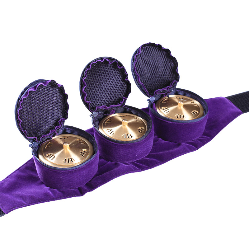 Smokeless Moxibustion Cloth Set with Copper Moxa Box 3 Pack Portable Warming Tool for Body Care - Image 2