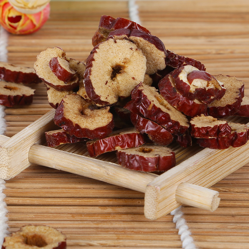 Dried Red Date Slices Hong Zao 新疆红枣片 Low Temperature Baked Seedless Jujube Rings for Tea Soup and Congee 500g - Image 2
