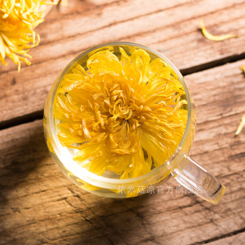 Golden Silk Imperial Chrysanthemum Tea One Flower One Cup Dried Chrysanthemum Flower Tea 2.5g - Image 2