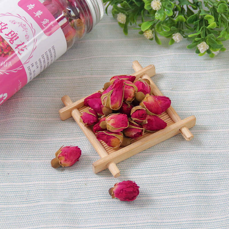 Pingyin Rose Bud Tea (Rosa rugosa) — Double-Petal Dried Rosebuds, Sulfur-Free, 50g - Image 3