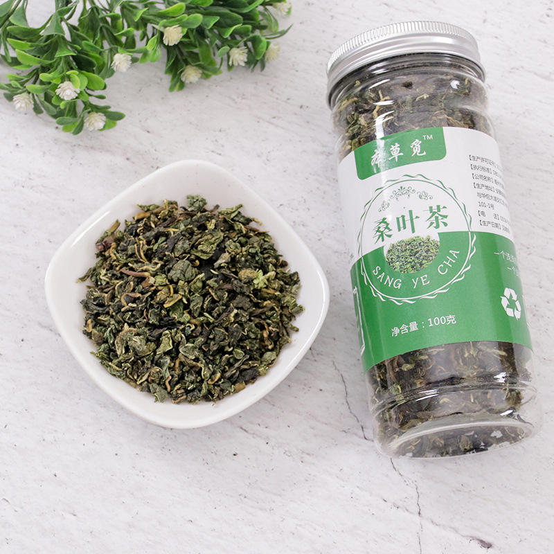 Mulberry Leaf Tea (Morus alba) — Frost-Kissed Winter Sang Ye Herbal Tea, 100g Jar - Image 2