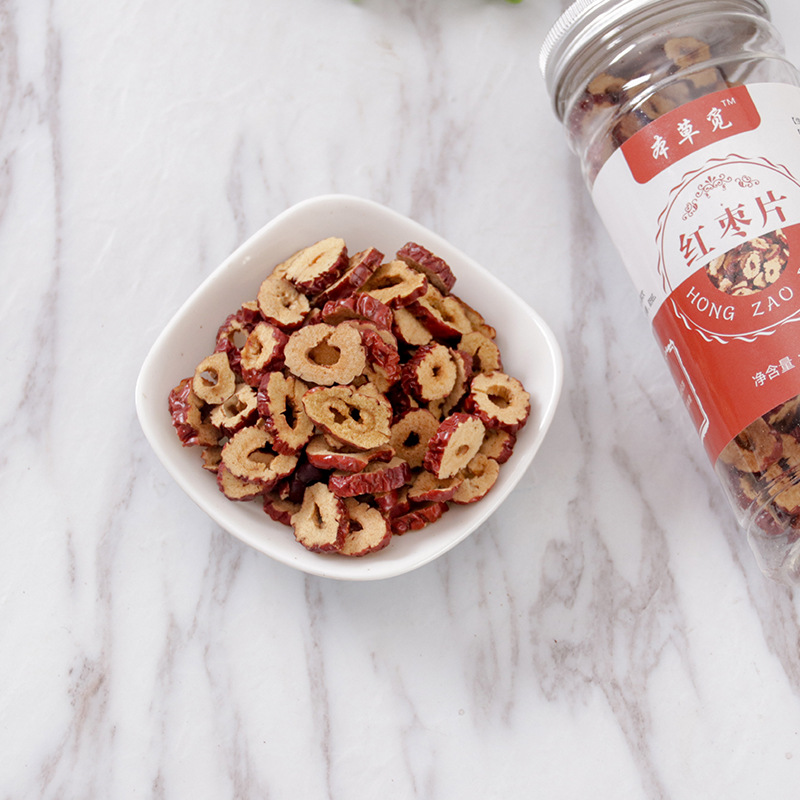 Red Jujube Slices (Ziziphus jujuba) — Dried Crispy Jujube for Tea & Daily Snacking, 80g - Image 2