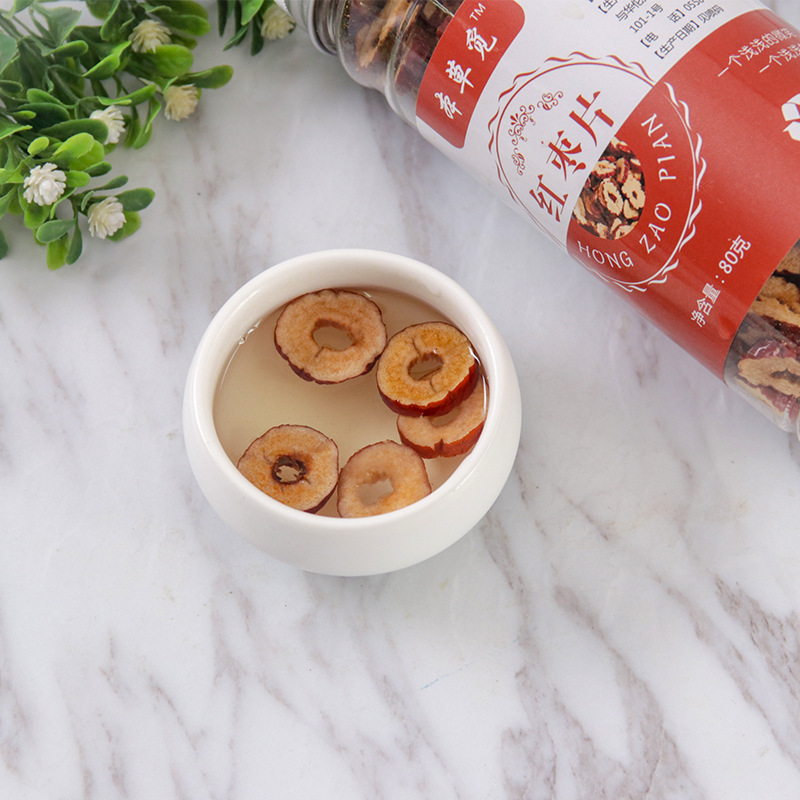 Red Jujube Slices (Ziziphus jujuba) — Dried Crispy Jujube for Tea & Daily Snacking, 80g - Image 4