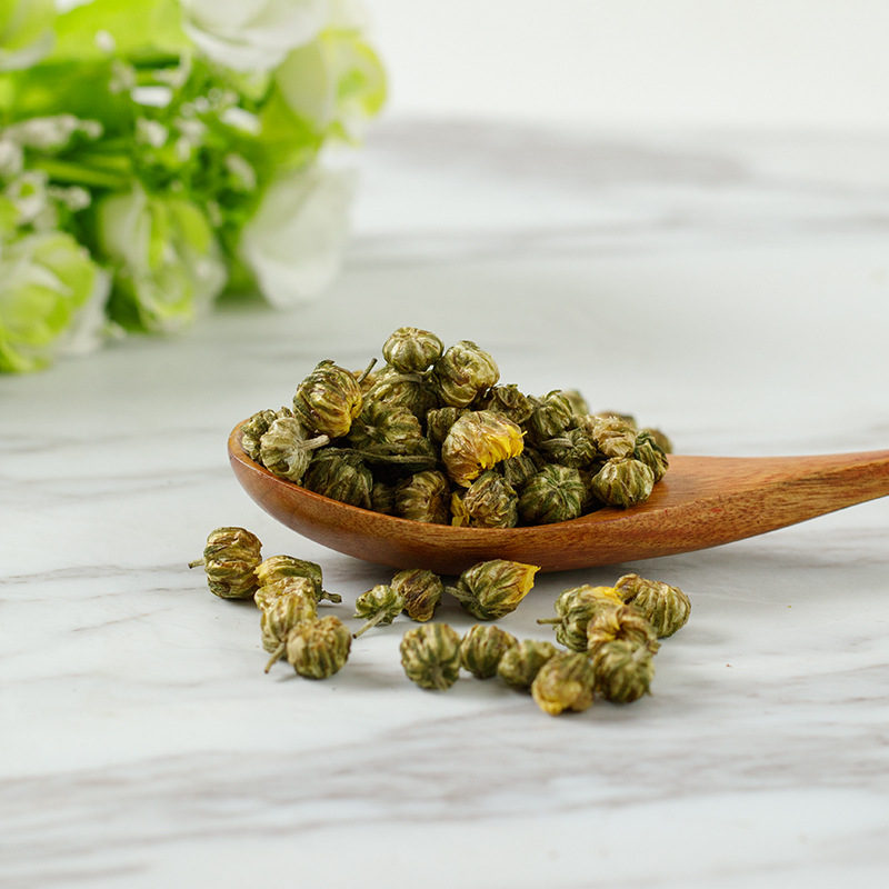 Tai Ju Bud Chrysanthemum Tea (Chrysanthemum morifolium) — Tongxiang Flower Buds, 50g Bottle - Image 2