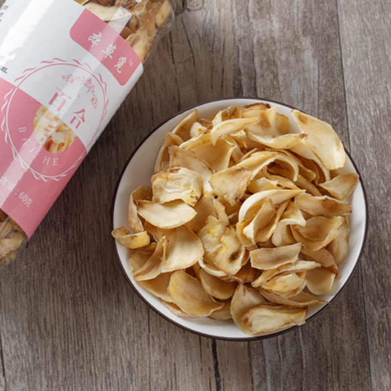 Dried Lily Bulb (Lilium lancifolium) — Bai He Food-Herb for Tea, Soup & Congee, 100g Jar - Image 3