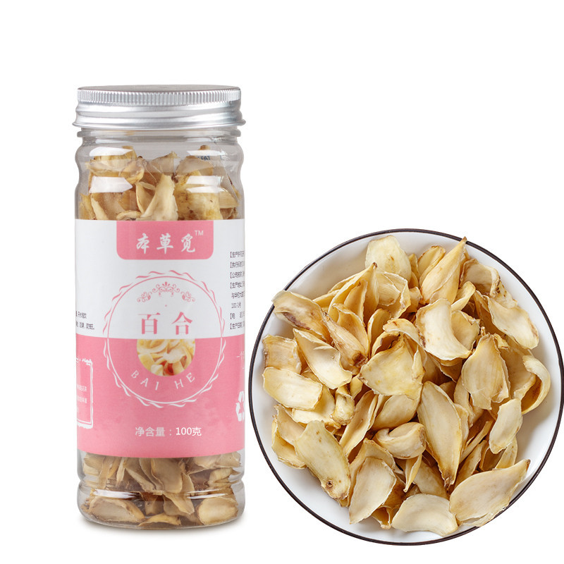 Dried Lily Bulb (Lilium lancifolium) — Bai He Food-Herb for Tea, Soup & Congee, 100g Jar - Image 5